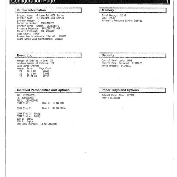 HP C4168AF SE0143 L4100 ROC DIMM Firmware Datecode 20010907 01.019.1 - Picture 5 of 6